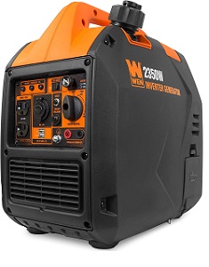 WEN 2350 watt compact inverter generator to power refrigerator and more during emergency utility power outage.